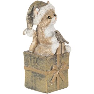 Clayre & Eef Dekoration Katze mehrfarbig 5x4x10 cm...