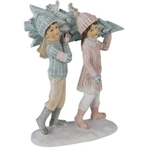 Decorațiune pentru copii cu pom de Crăciun multicolor 12x6x15 cm 6PR4662