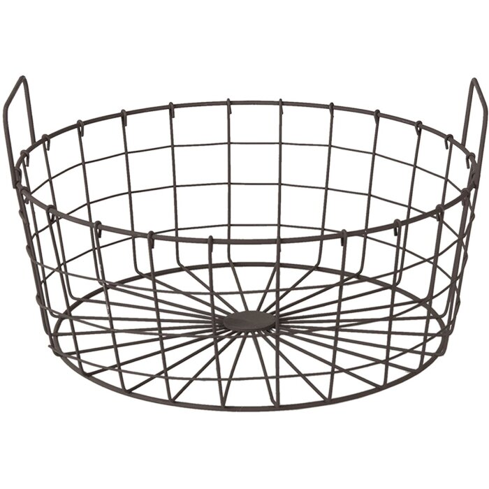 Clayre & Eef 6Y4304 Coș de depozitare Ø 36x19 cm Maro Fier