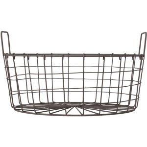 Clayre & Eef 6Y4304 Coș de depozitare Ø 36x19 cm Maro Fier