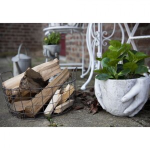 Clayre & Eef 6Y4304 Coș de depozitare Ø 36x19 cm Maro Fier