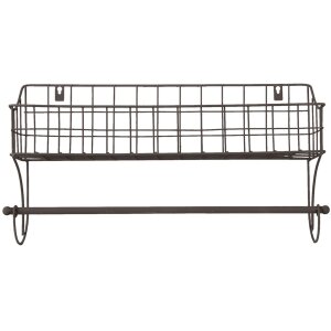 Clayre & Eef Gästetuchhalter mit Korb schwarz...