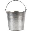 Eimer decorativ gri Clayre & Eef, zinc, Ø 18x16-26 cm