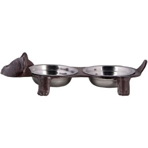 Bol de mâncare pentru animale maro 42x18x18 cm 6Y4324