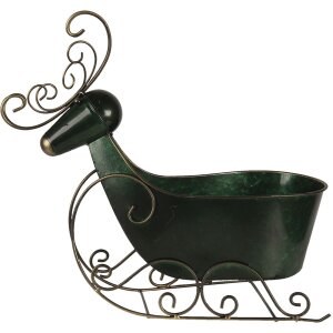 Clayre & Eef 6Y4444 Sanie de ren verde 34x17x37 cm Decorațiune din fier