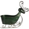 Clayre & Eef 6Y4444 Sanie de ren verde 34x17x37 cm Decorațiune din fier