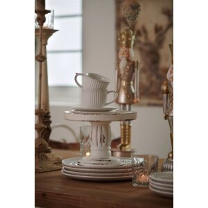 Ceașcă de cafea cu farfurioară crem Ø 15x8 cm - 120 ml PLKS