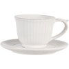 Ceașcă de cafea cu farfurioară crem Ø 15x8 cm - 120 ml PLKS