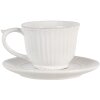 Ceașcă de cafea cu farfurioară crem Ø 15x8 cm - 120 ml PLKS