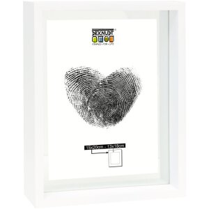 Deknudt Glasrahmen mit Holzkante mit Glas-Passepartout weiß oder schwarz