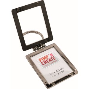 Walther Metall-Schlüsselanhänger PIMP AND CREATE silber 1 Foto 3,5x4,5 cm