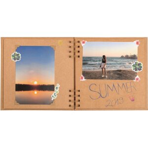 Walther Spiralalbum PIMP AND CREATE braun 19x19 cm 30 braune Seiten