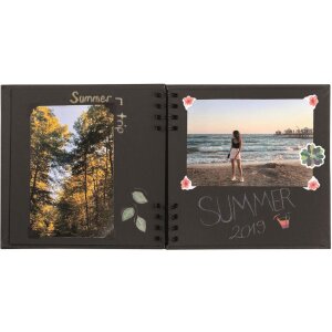 Walther Spiralalbum PIMP AND CREATE schwarz 19x19 cm 30 Seiten