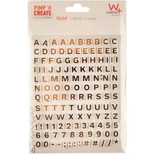 Walther Sticker Klebebuchstaben DIY PIMP AND CREATE gold