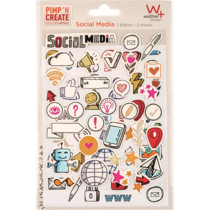 Walther Autocolante Social Media PIMP AND CREATE