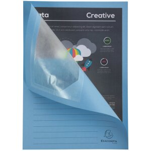 Mape de fișiere EXACOMPTA 160g, intensiv albastru, A4, fără plastic, 100 bucăți