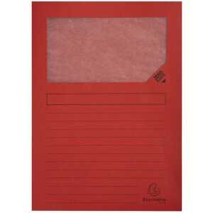 Exacompta Mape cu Ferestre A4 Colorate 100 buc, 160g/m², Eco-Friendly