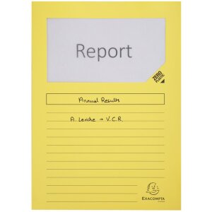 Exacompta Mape cu Ferestre A4 Colorate 100 buc, 160g/m², Eco-Friendly