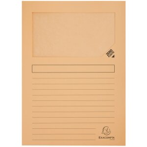 Exacompta Mape cu Ferestre A4 Colorate 100 buc, 160g/m², Eco-Friendly