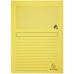 Exacompta Mape cu Ferestre A4 Colorate 100 buc, 160g/m², Eco-Friendly