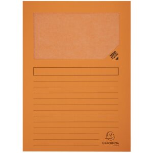 Exacompta Mape cu Ferestre A4 Colorate 100 buc, 160g/m², Eco-Friendly