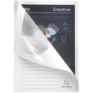 Mapări de birou Exacompta 100 DIN A4 160g SUPER Albe, fără plastice