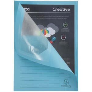 EXACOMPTA Mape cu ferestre A4 Albastru Super deschis 160g 100 buc