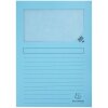 EXACOMPTA Mape cu ferestre A4 Albastru Super deschis 160g 100 buc