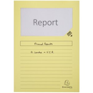 Exacompta Fenstermappen DIN A4 plastikfrei Kanariengelb...