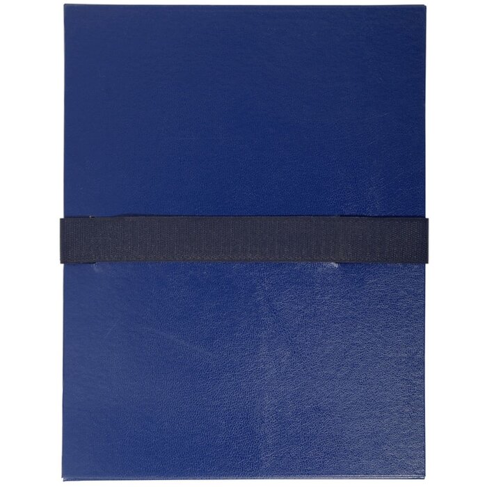 Mapă documente Exacompta cu spate dehnabil și velcro, A4, albastru închis