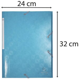 Mapă de colecție Exacompta 55220E DIN A4 cu 3 clapete și tirant din guma