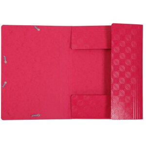 Mapă de colecție Exacompta 55224E DIN A4, 3 clapete, curea de gomă, culoare cireș