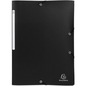 Mapă de colecție Exacompta cu 3 clapete și bandă elastică, 24x32 cm, culoare sortată