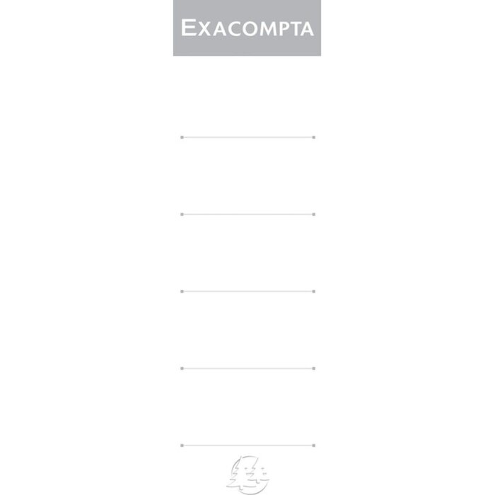 Exacompta 5378E Etichetă adezivă spate 70mm Alb 10 buc