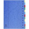Exacompta Ordnungsmappe 12-teilig A4 Harmonika blau