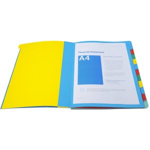 Exacompta Ordnungsmappe HARMONIKA Gummizug Colorspan 12 Fächer DIN A4 Schwarz