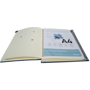 Mapă de ordonare Exacompta, 26 compartimente A-Z, format DIN A4, albastru