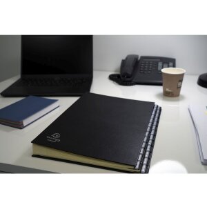 Mapă de ordonare cu spate elastic, 26 dosare A-Z, DIN A4, negru