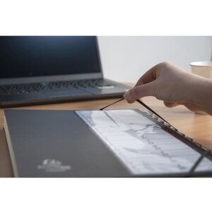 Exacompta Ordnungsmappe Gummizug Harmonika-Rücken 26 Fächer A-Z DIN A4 Schwarz