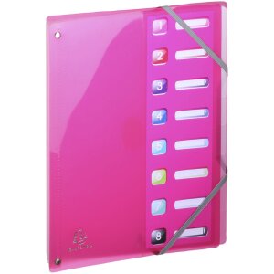 Exacompta Ordnungsmappe dehnbarer Rücken 8 Fächer DIN A4 Iderama sortiert