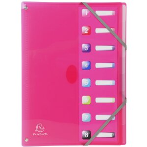 Exacompta Ordnungsmappe dehnbarer Rücken 8 Fächer DIN A4 Iderama sortiert