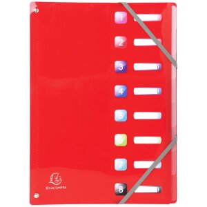 Exacompta Ordnungsmappe dehnbarer Rücken 8 Fächer DIN A4 Iderama sortiert