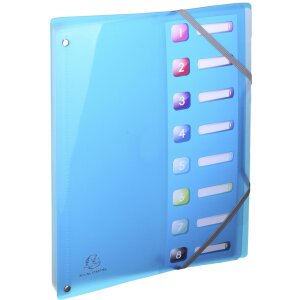 Exacompta Ordnungsmappe dehnbarer Rücken 8 Fächer DIN A4 Iderama sortiert