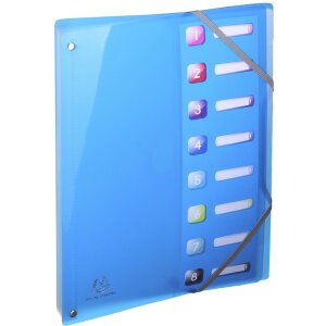 Exacompta Ordnungsmappe dehnbarer Rücken 8 Fächer DIN A4 Iderama sortiert