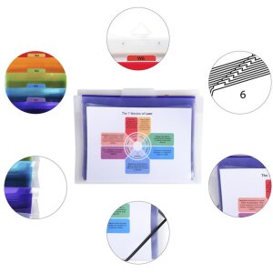 Mapă cu șifonieră Crystal transparentă, 6 compartimente DIN A4, pentru suspendare