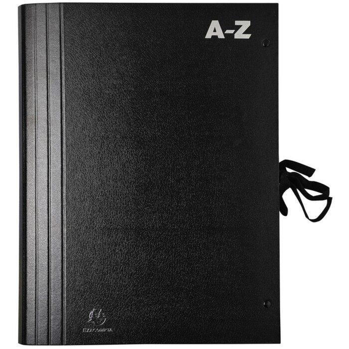 Exacompta 61550B mapă cu compartimente A-Z, 20 compartimente, negru, format A4