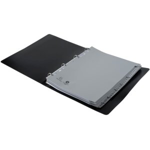 Registrul Exacompta A4+ din PP reciclabil gri 120µ, 31 tabele numerotate