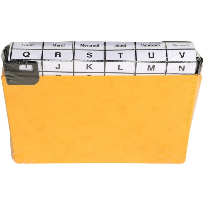 Exacompta 13752E – 24 fețe de separare cu etichete cu fereastră din metal, 105x148 mm, alfabetic