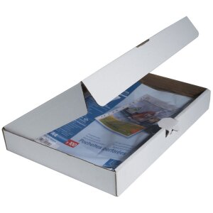 Huse de prospect Exacompta, 100 buc, DIN A4, cristal, deschise sus și lateral