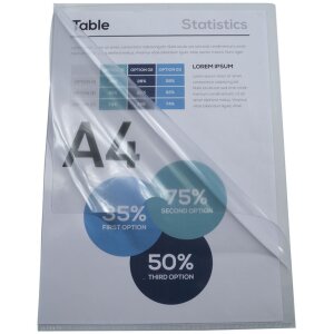 Exacompta 5950E Pachet 50 Folii Transparente A4 Cristal PVC 180µ